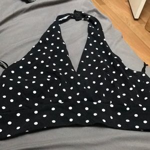 Polka dot halter crop!